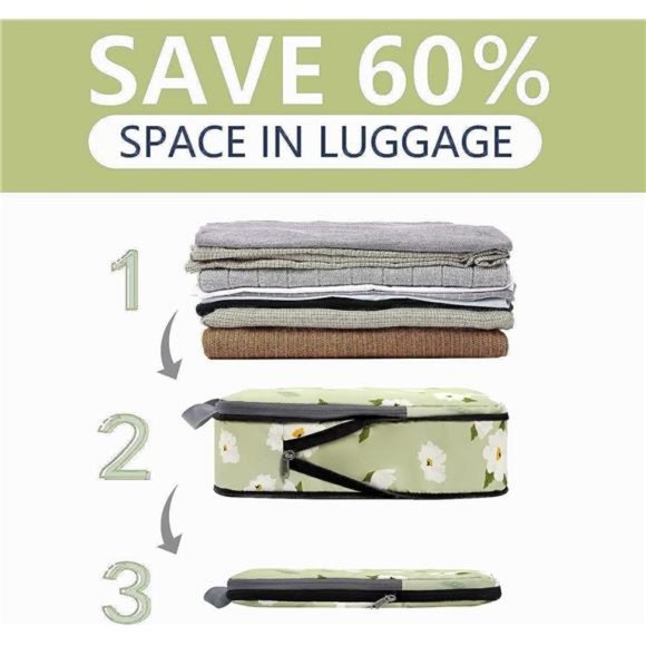 4Pack Compression Packing Cubes Travel Accessories Expandable Packing Organizers - Picture 2 of 6